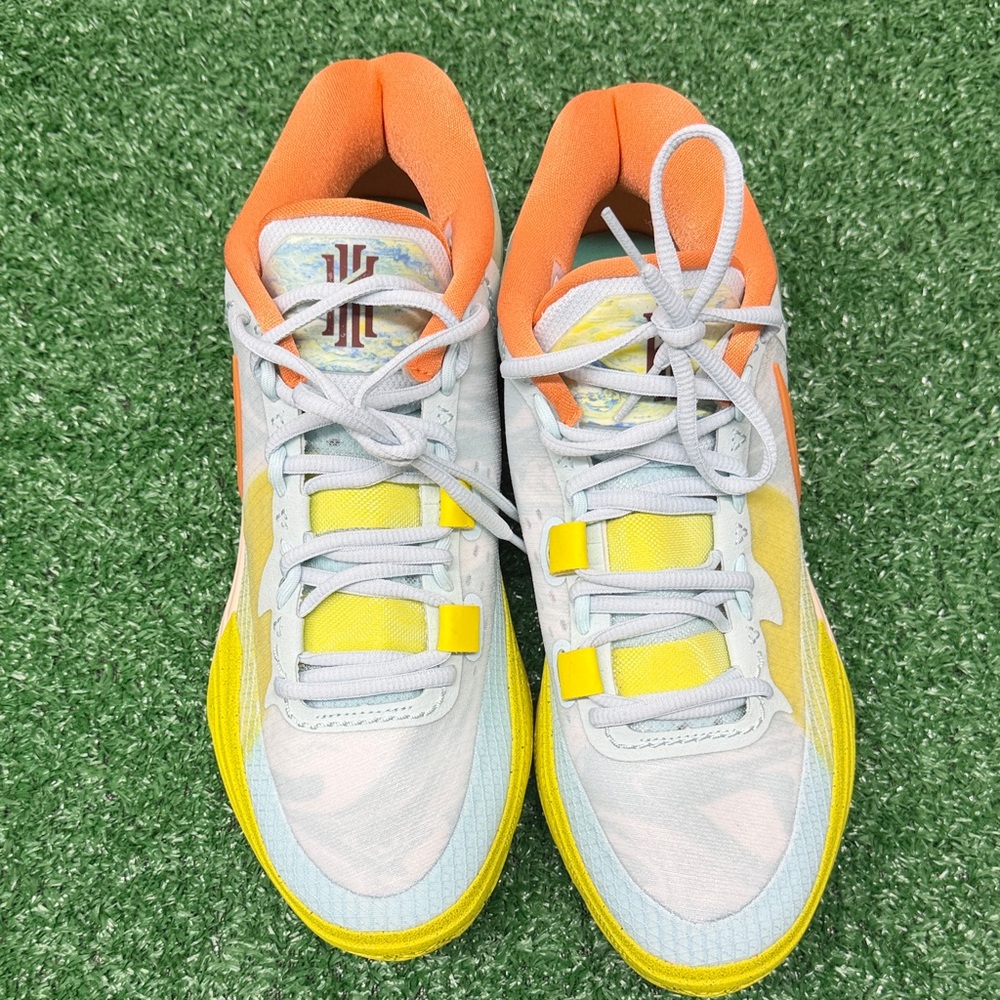 Nike Kyrie 8 Eagle Basketball Shoes - Orange, Yellow, and Light Blue. New No Box